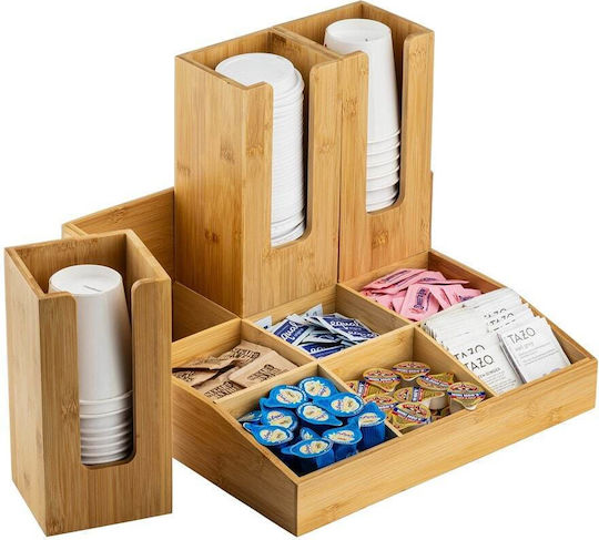 Tablecraft Tc 12689 Holzbox Bamboo Gläser Deckel 9 Plätze 38x35,5x19cm