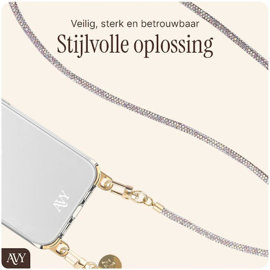 Neck Strap Avy Chain Crossbody Strap Detachable Mobile Phone Cases Smartphones Silver Spark 8719246497544
