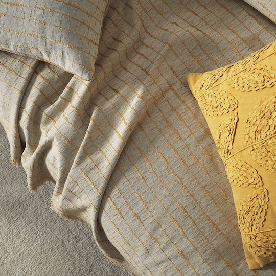 Gofis Home Vespera Sesselüberwurf Jacquard 148x180cm Gold 148/04