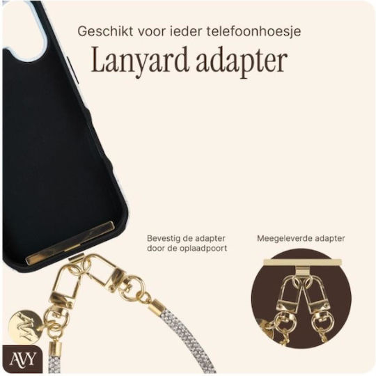 Neck Strap Avy Chain Crossbody Strap Detachable Mobile Phone Cases Smartphones Silver Spark 8719246497544