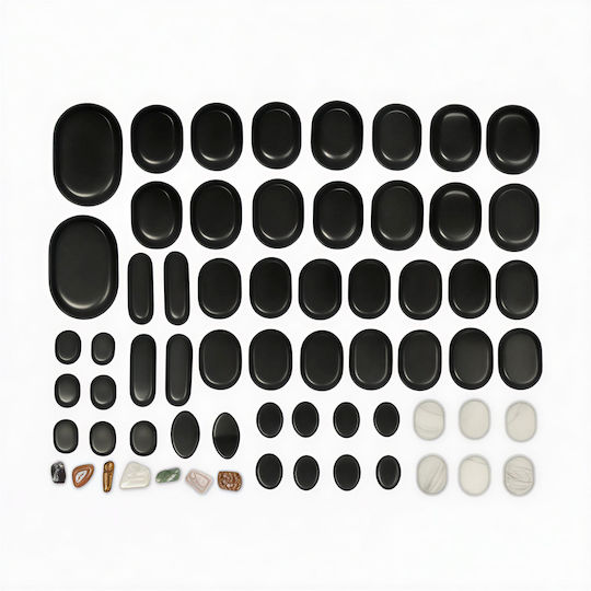Habys Massage Stones Hot Stones Basalt 64pcs