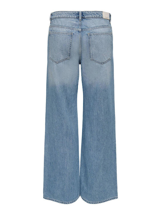 Wide Women's Jean Trousers with Rips in Wide Line