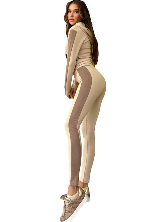 Trainingsanzug Beige, Cream