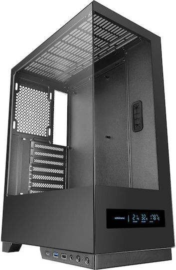 Mars Gaming MC-PULSAR Gaming Midi Tower Κουτί Υπολογιστή με Πλαϊνό Παράθυρο Μαύρο