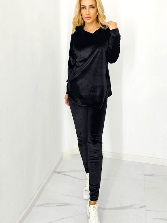 Set de Trening Catifea Negru