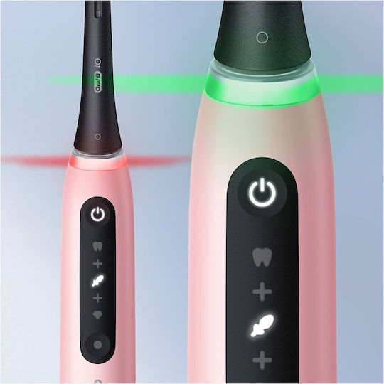 Oral-B iO Series 5s Periuță de dinți electrică cu Temporizator, Senzor de Presiune și Husă de Călătorie Roz