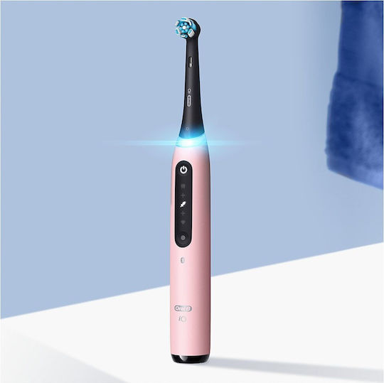 Oral-B iO Series 5s Periuță de dinți electrică cu Temporizator, Senzor de Presiune și Husă de Călătorie Roz