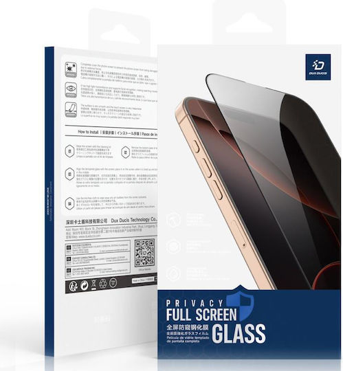 Dux Ducis Privacy Full Face Tempered Glass Black (iPhone Air)