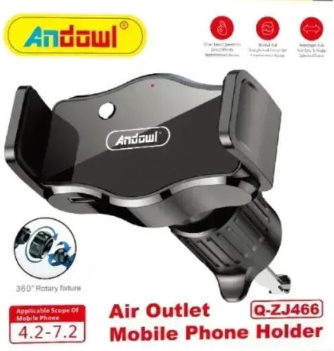Andowl Qzj466 Βάση Κινητού Αυτοκινήτου με Ρυθμιζόμενα Άγκιστρα Μαύρη