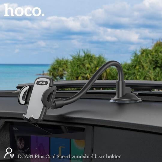 Hoco Βάση Κινητού Αυτοκινήτου 3.5" - 7" με Ρυθμιζόμενα Άγκιστρα Μαύρη