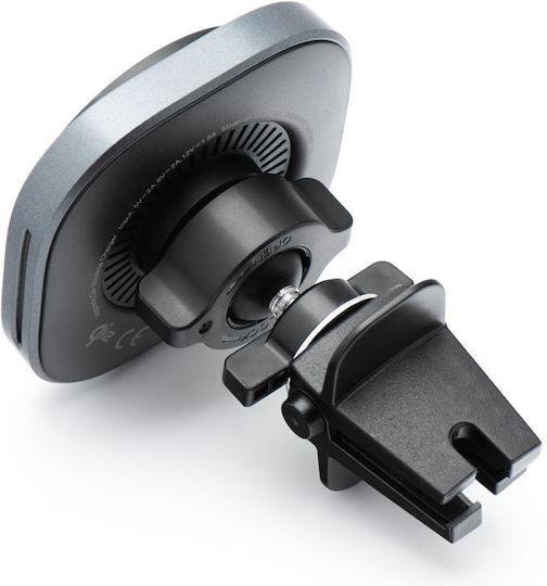 Forcell F-grip Car Mobile Mount with Magnet and Wireless Charging MagSafe Gray