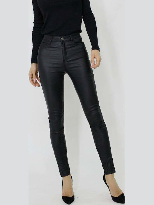 Dama Tesatura Pantaloni Push-up cu Croială Skinny Black