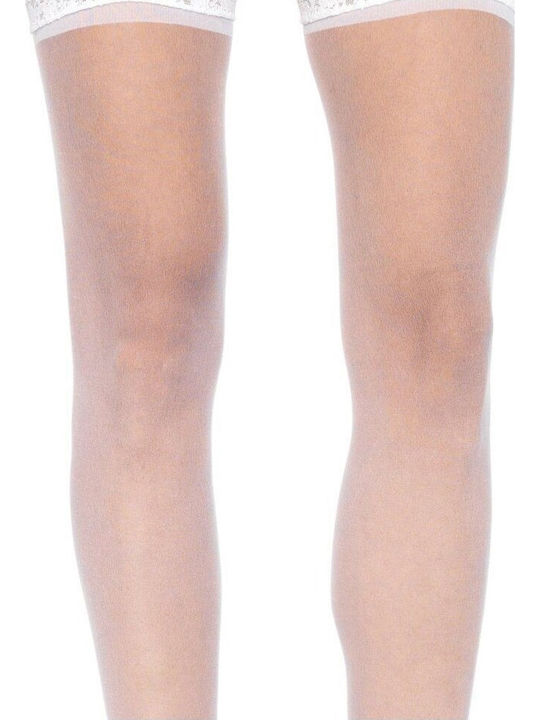Leg Avenue Sheer Thigh Highs Sexy Καλσόν Λευκό