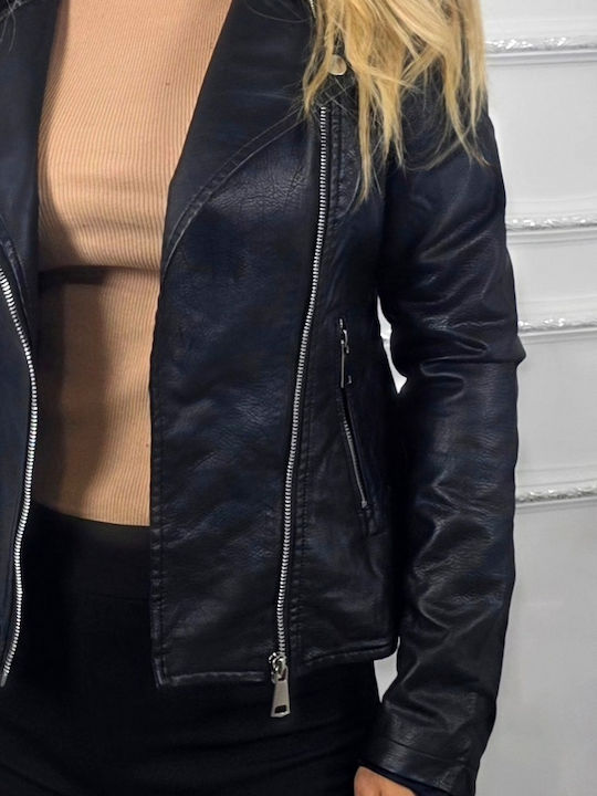 Jacke Biker aus Kunstleder Black