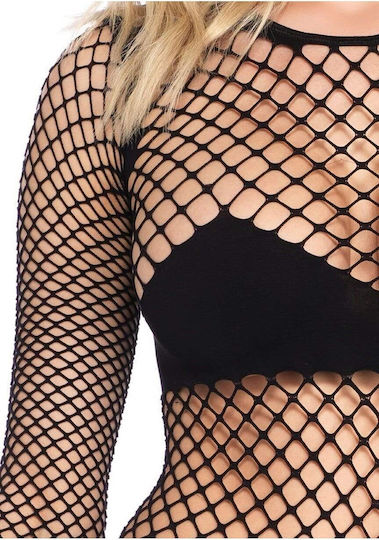 Leg Avenue 89164 Naughty Kitty Bodysuit Black