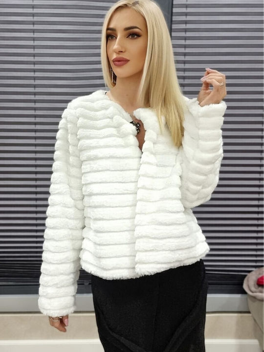 Μακριά Γυναικεία Γούνα White