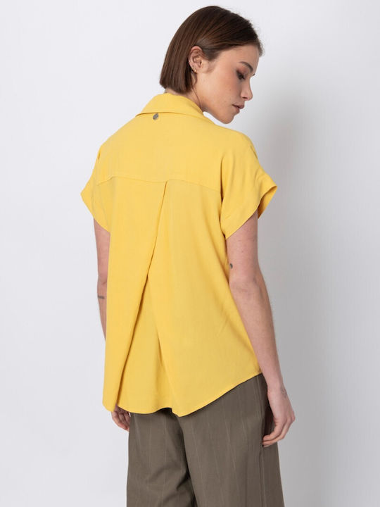 Women's Short Sleeve Shirt Yellow