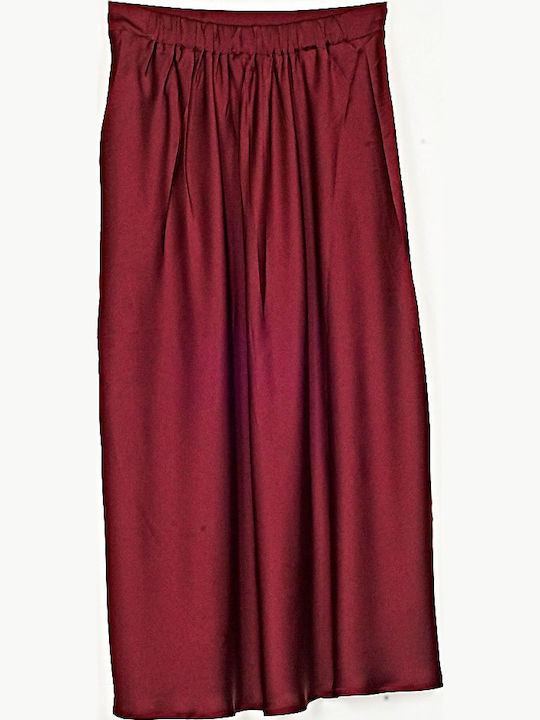 Satin Skirt Cloche Bordeaux
