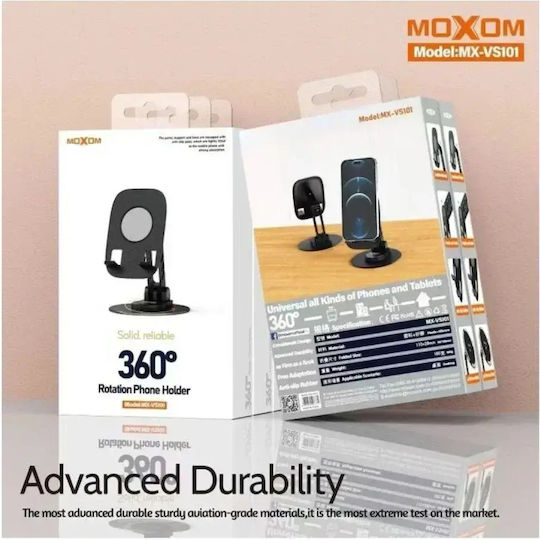 Moxom Βάση Γραφείου για Κινητό σε Μαύρο χρώμα MX-VS101