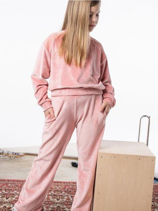 Kids Sweatpants Set Pink 2pcs