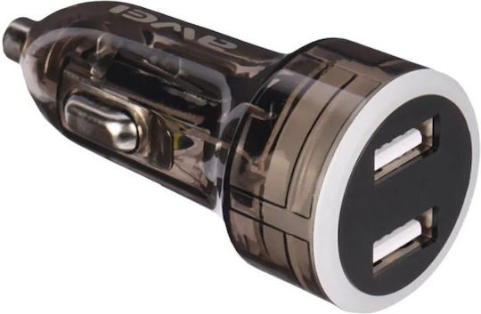 Awei C833 Зарядно за кола 3.1Спецификация с Портове: 2xUSB Черен Цвят
