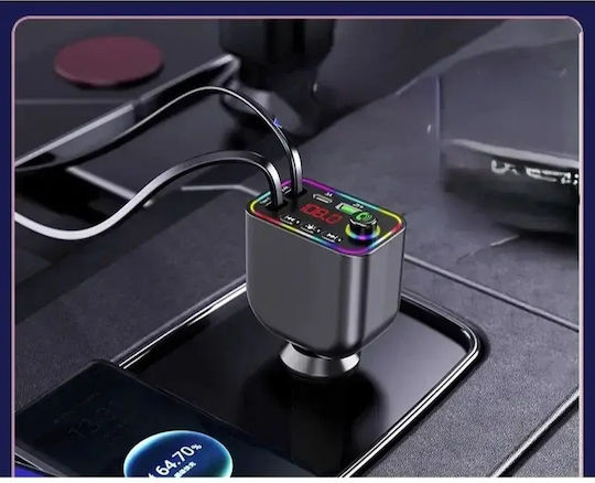 Andowl FM Transmitter Αυτοκινήτου Qc98 Bluetooth με Bluetooth / Type-C