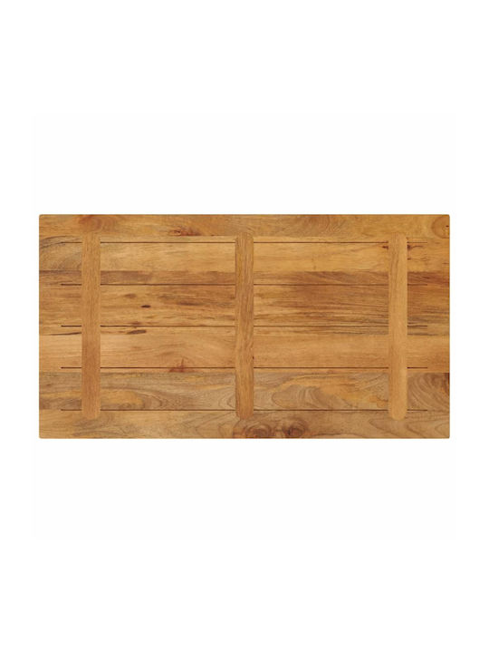 vidaXL Rechteckig Tischoberfläche aus Massivholz in Braun Farbe 110x60x2.5cm 371601 1Stück