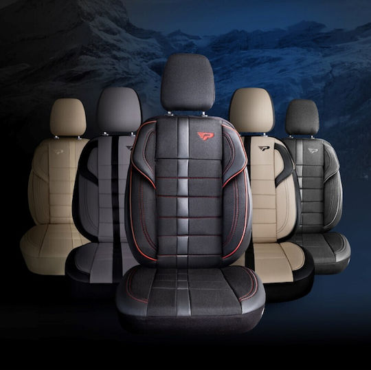 Universal Car Seat Covers Idealstore Premium Panda Model Non-slip Material Breathable Special Stitching Airbag Imitation Leather Textile