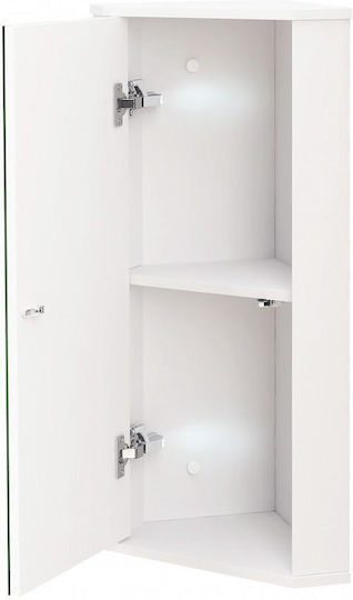 Inter Ceramic 1030-30 Badezimmerspiegel LED aus Kunststoff mit Schrank 28.75x28.75cm Weiß
