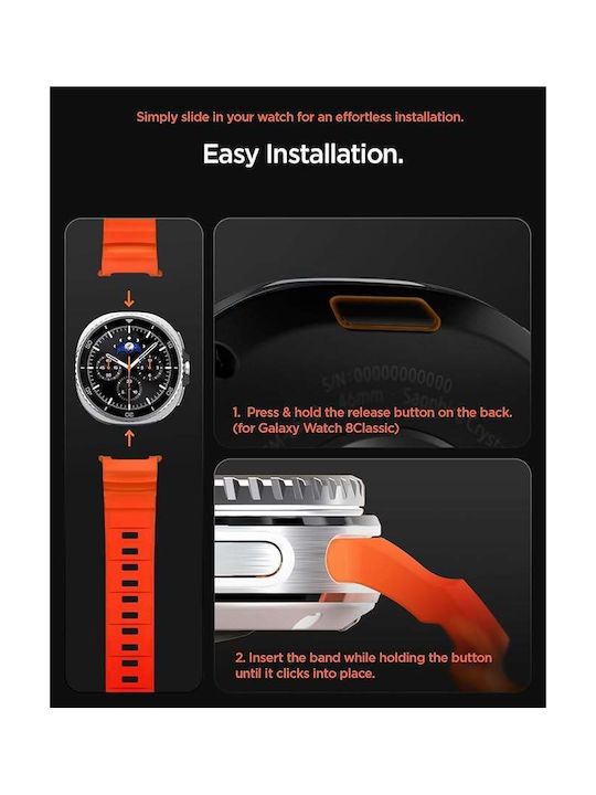 Spigen Λουράκι Σιλικόνης Μαύρο (Galaxy Watch 8 / 8 Classic)