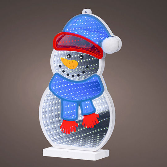 Christmas Lighting Lumineo Infinity Light Snowman Blue Scarf 153 Leds 27.2cm