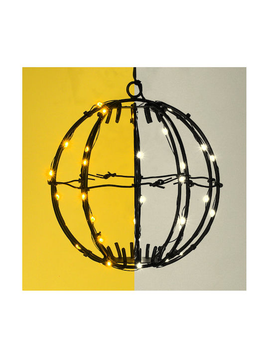 Lampă de Crăciun 123led pe Baterii Extra Cald și Alb Cald 40 Leduri 15cm Negru