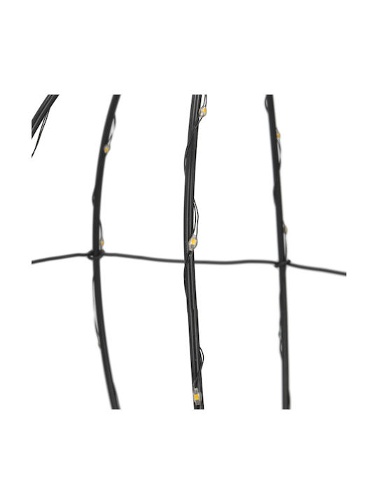 Lampă de Crăciun 123led pe Baterii Extra Cald și Alb Cald 40 Leduri 15cm Negru