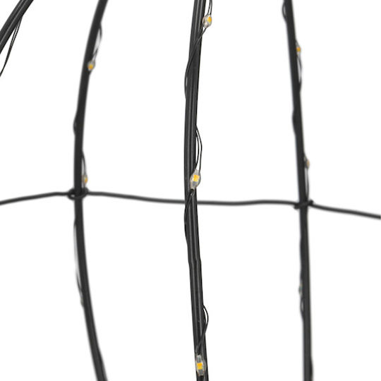 Χριστουγεννιάτικη Λάμπα 123led Μπαταρίας Extra Warm & Warm White 40 Leds 15cm Black