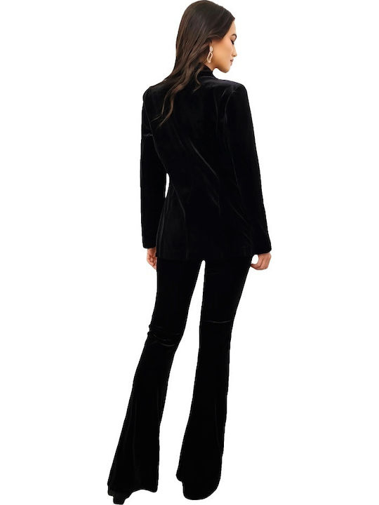 Damen Schwarz Set mit Hose mit Pailletten