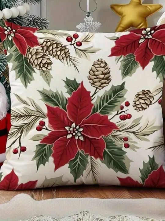 By Queen Limited Festive Edition Pillow Case Holiday Classic Red Berries 45x45cm