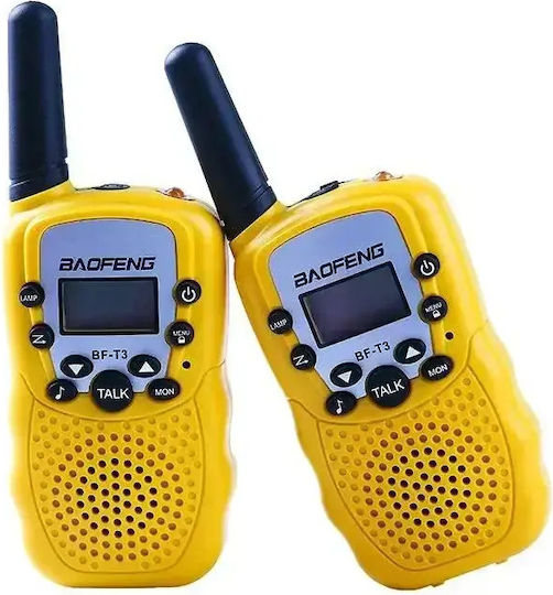 Baofeng BF-T3 Walkie Talkie with Monochrome Screen Set of 2pcs In Yellow Color