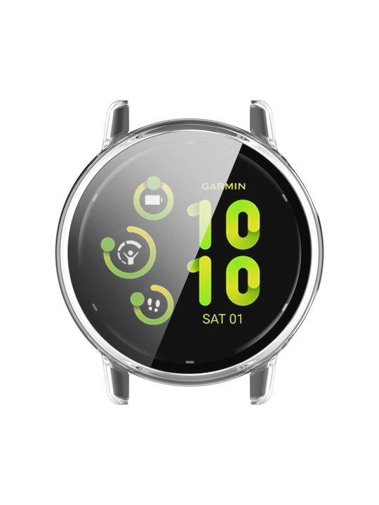 2 в 1 Защитен калъф + закалено стъкло за Garmin Vivoactive 5 Прозрачен