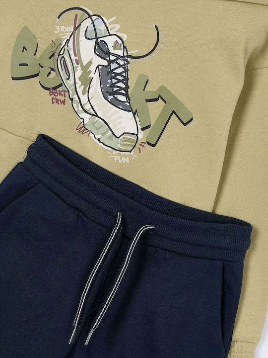 Kids Sweatpants Set Wheat 2pcs
