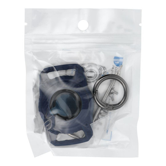 Holder Pet Collar Case Silicone for AirTag in Blue color