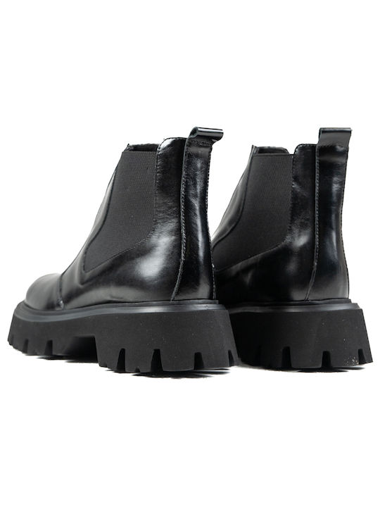 Piele Negru Ghete barbati