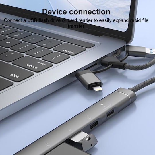 Thunderbolt 3 / USB-A / USB-C Stație de andocare cu 4K PD Ethernet Argintiu (EDA008407701A)