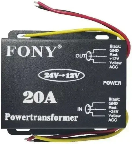 Μετασχηματιστής Ισχύος Αυτοκινήτου Fony 24v Dc 12v 20a