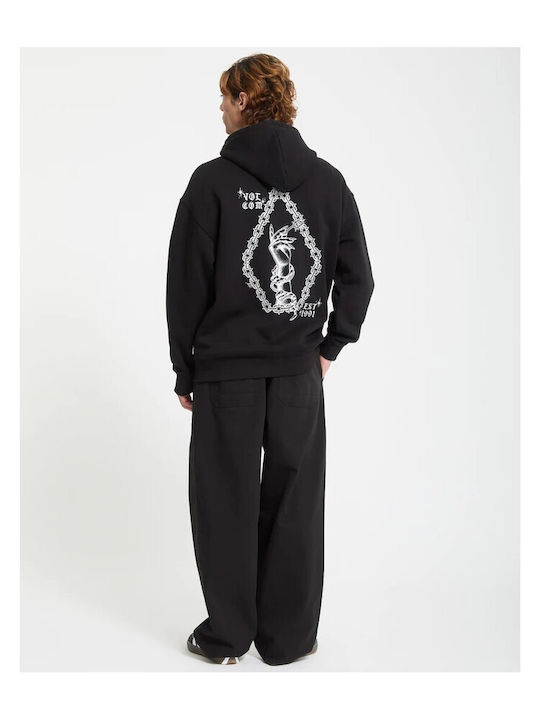 Sweatshirt mit Kapuze Schwarz