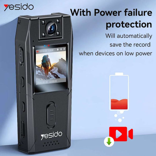Yesido Action-Kamera HD (720p) mit Bildschirm 1.3" Schwarz