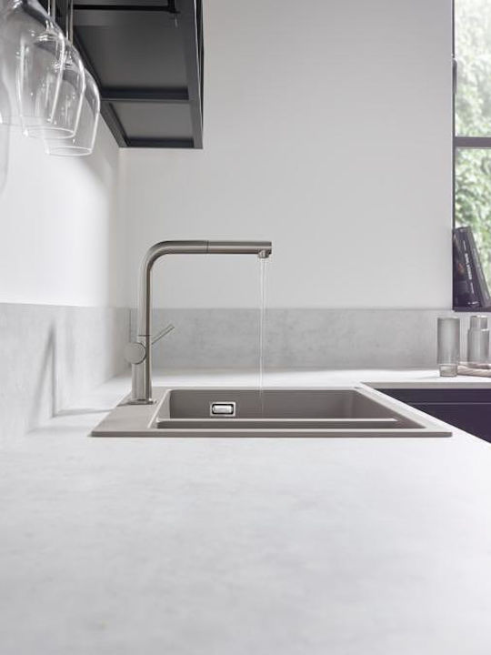 Hansgrohe Смесител За Кухня Настолен С Подвижен Душ Сребрист