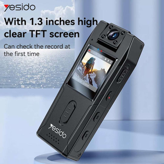 Yesido Action-Kamera HD (720p) mit Bildschirm 1.3" Schwarz