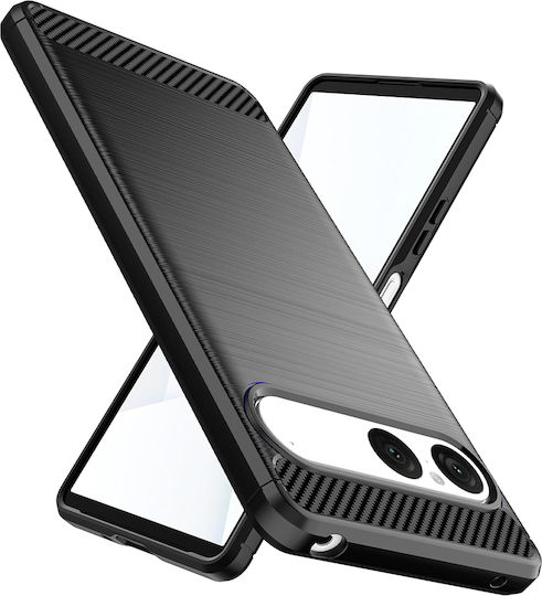 Techsuit Carbon Stoßstange Silikon / Kunststoff Schwarz (Xperia 10)