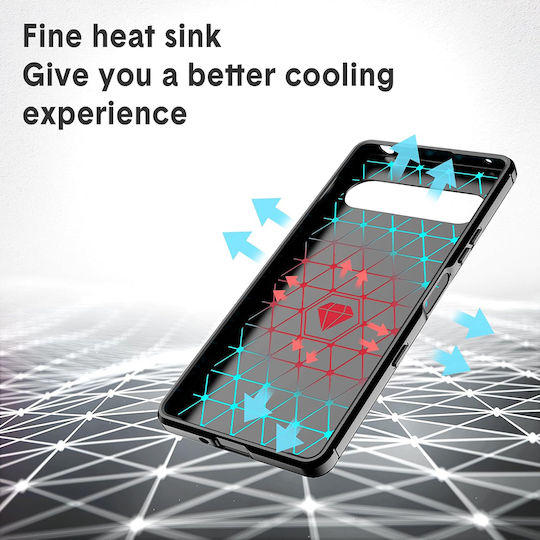 Techsuit Carbon Stoßstange Silikon / Kunststoff Schwarz (Xperia 10)