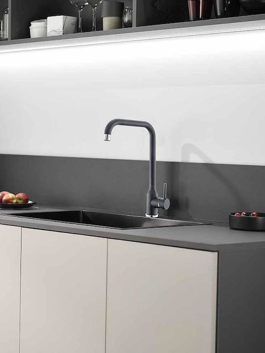 Inter Ceramic Смесител за кухня Настолен Сив